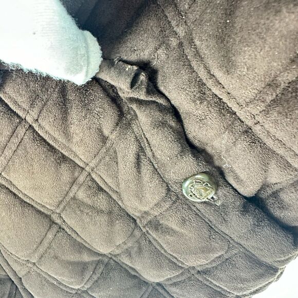 Lauren Ralph Lauren Equestrian Barn Jacket Womens size Small brown quilted - Picture 4 of 8